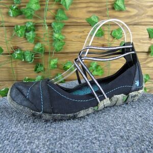 Cushe Molokai Women 7 Black‎ Fabric Strappy Mary Jane Flats Casual Comfort